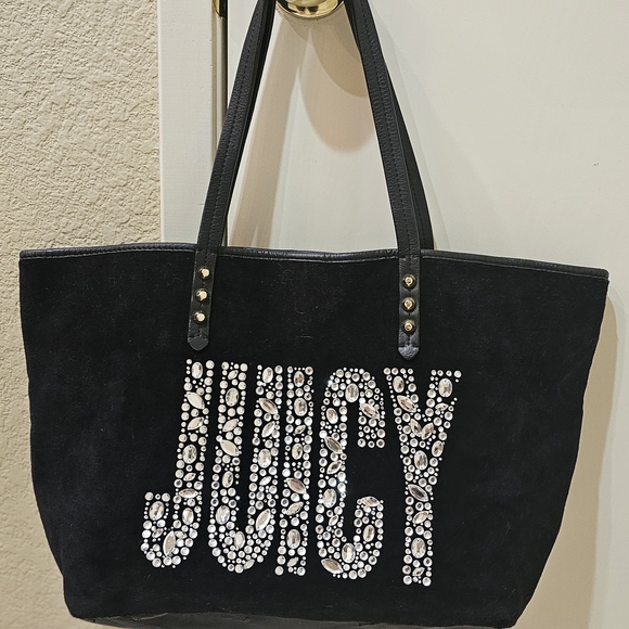 Juicy Couture Handbags - Juicy Couture Black Tote with Embellished Logo